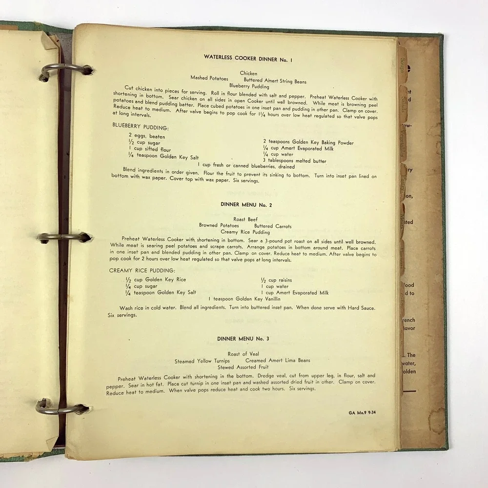 The Great American Tea Co Recipe Binder w/ Recipes Test‎ Kitchen News READ/SEE